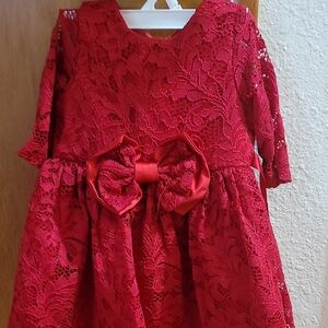 Rare Editions Pink Ruffled Tiered A-line Dress